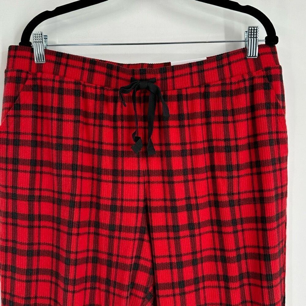 NWT Sonoma Women’s Buffalo Plaid Hi Rise Banded Bottom Everyday Pajama Pants XL - Picture 7 of 13
